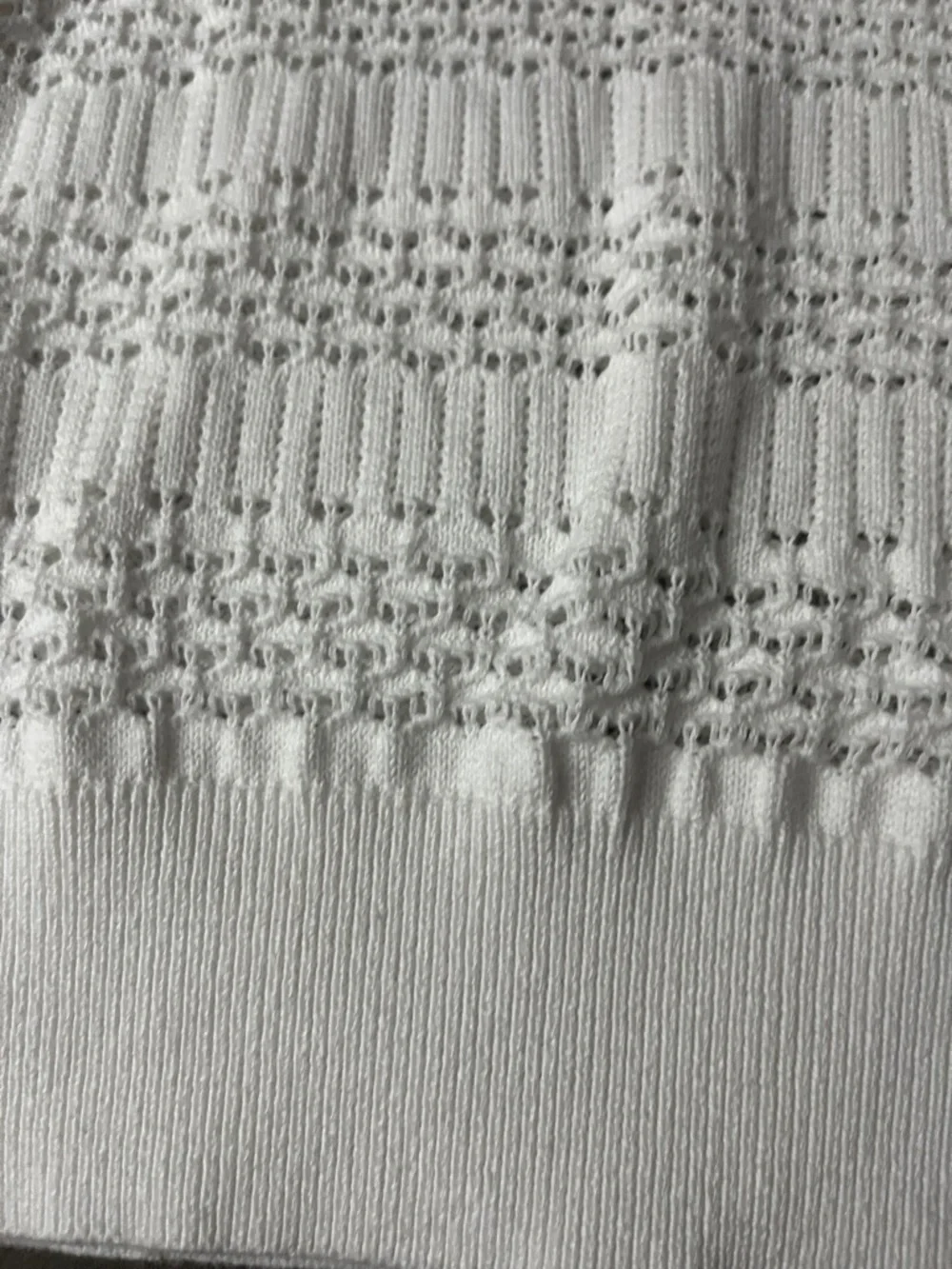 LOFT White Openwork Scoopneck Knit Sweater - Picture 10 of 11